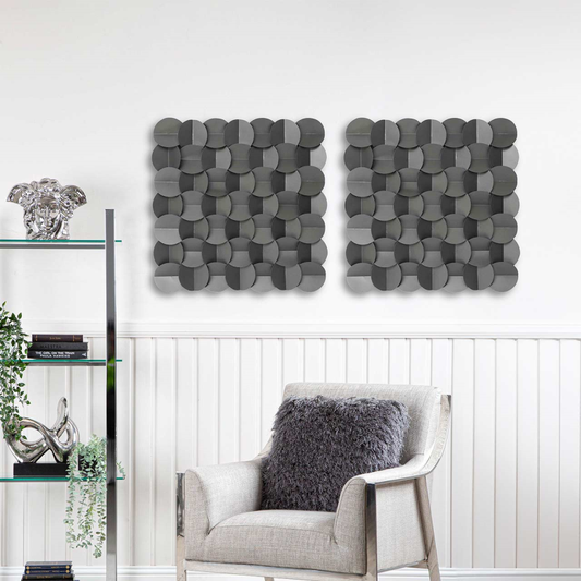 59.9cm Grey Gunmetal Wall Decoration