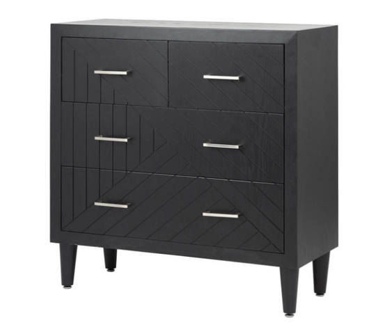 Black 4-drawer chest