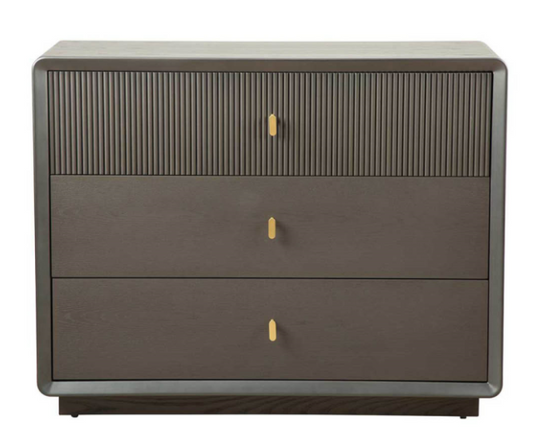 The Smoke Grey Elm 3 Drawer Chest