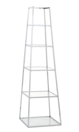 Large chrome ladder display unit