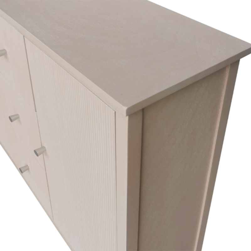 The Lin 2 Door 3 Drawer Sideboard in Taupe