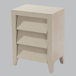 Modern grey ceramic bedside table ideal for bedroom storage