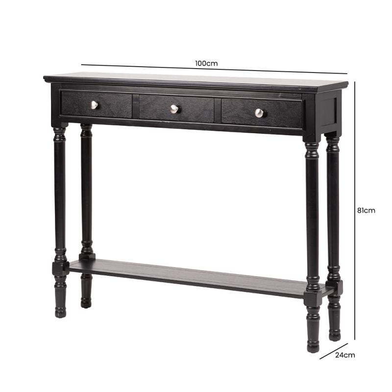 The Medium 3 Drawer Console Table