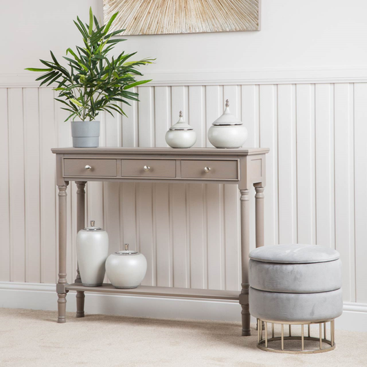 Medium taupe console table