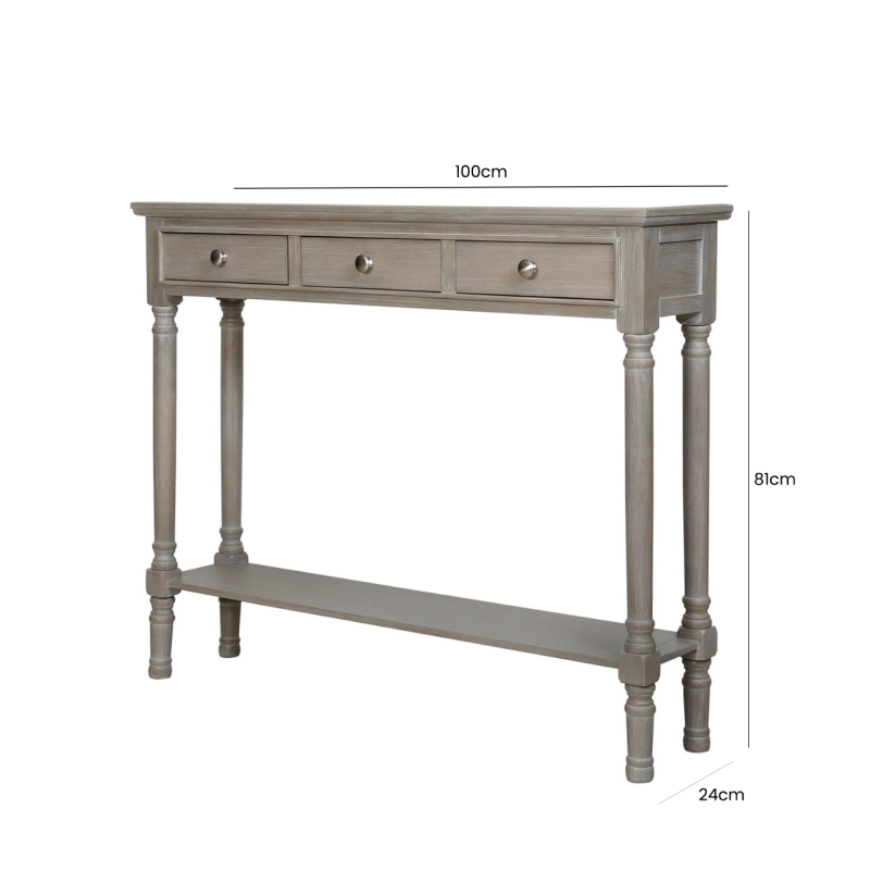 Medium taupe console table