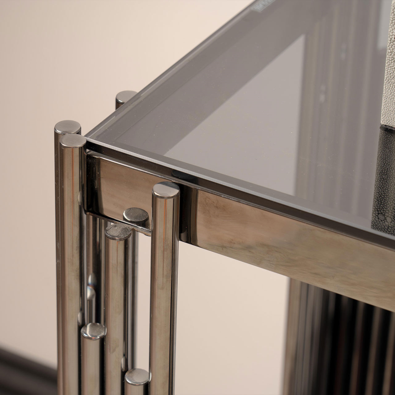 The Black Gunmetal Console Table