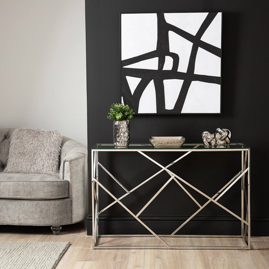 Azaria Stainless Steel console table