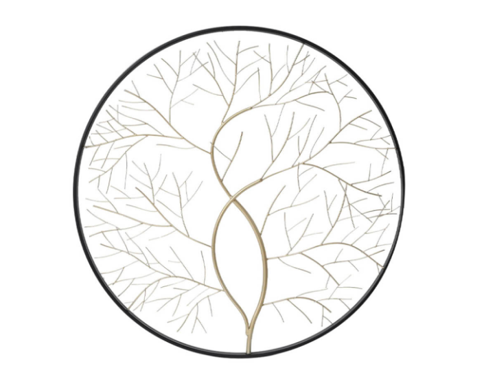 90 cm Black and Gold Tree Wall Decoration