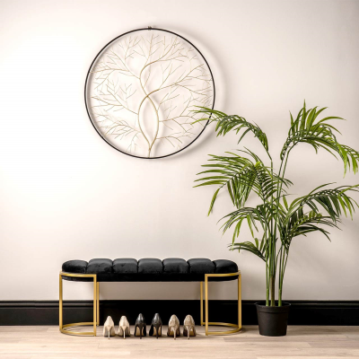 90 cm Black and Gold Tree Wall Decoration