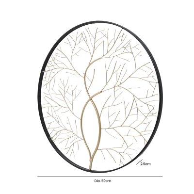 50cm Black and Gold Tree Wall Decoration