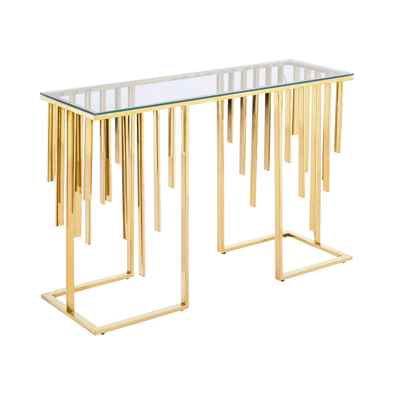 Gold Metal Console Table