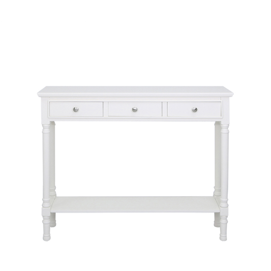 Medium white Delta console table