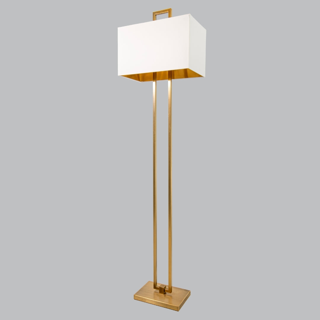 Ember Antique Brass Floor Lamp