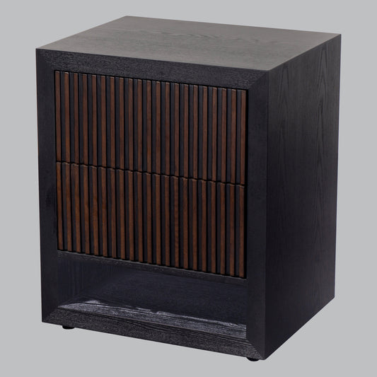 Grove 2 Drawer Chocolate Side Table