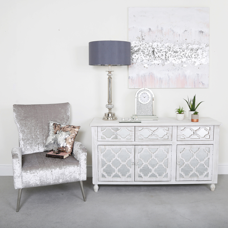 Copper & Silver Two-Tone Sequin Cushion