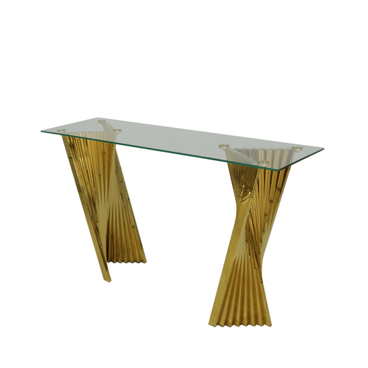 Lucy Gold Metal Console Table