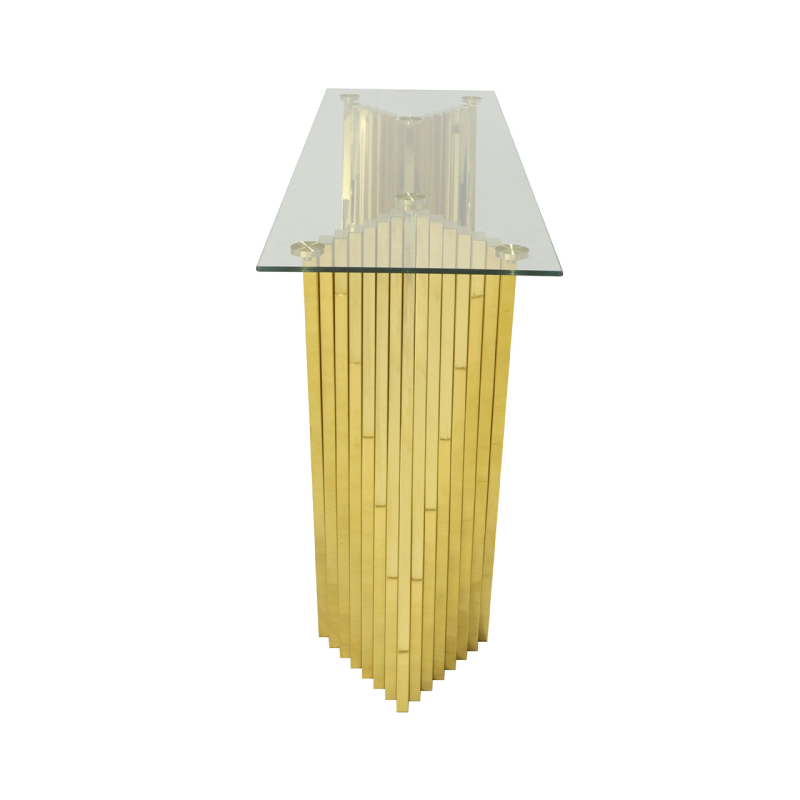 Lucy Gold Metal Console Table