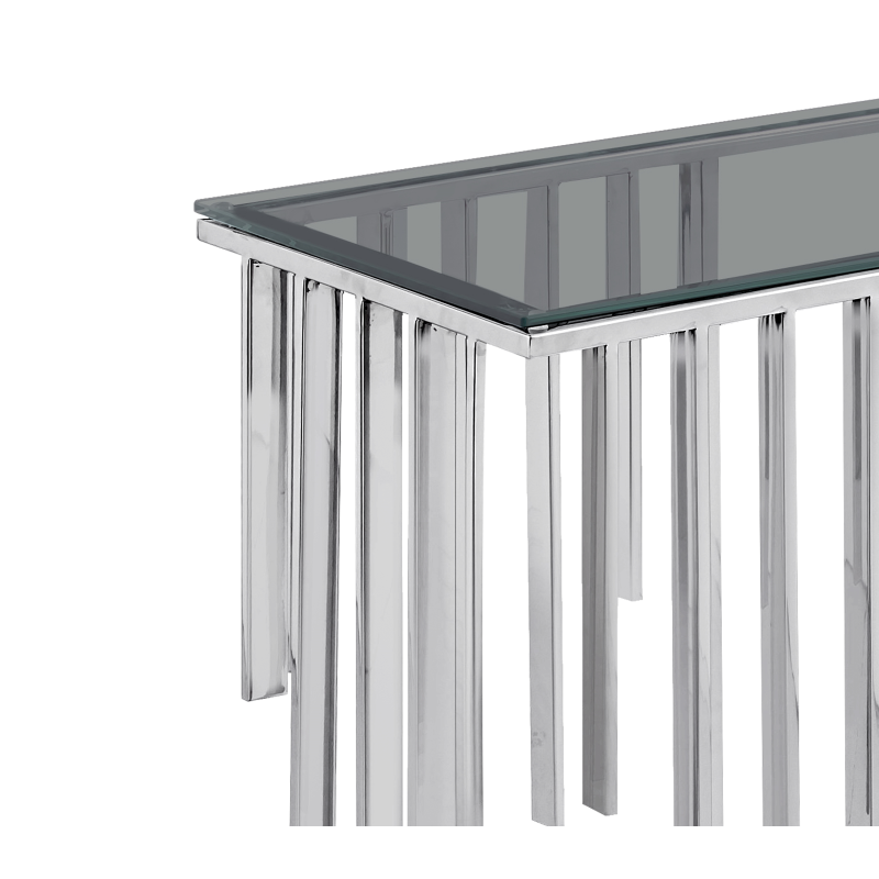 Chrome Metal Console Table