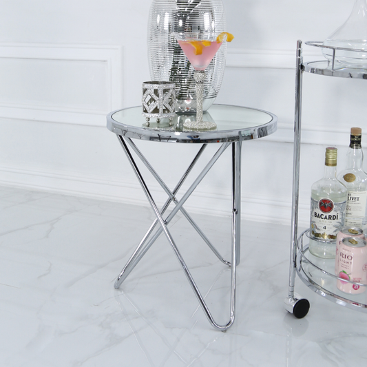 Atom Mirror End Table