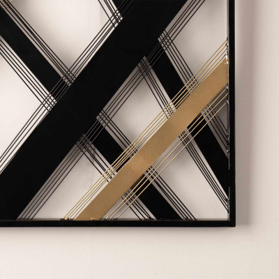 66cm Black and Gold Wall Decoration
