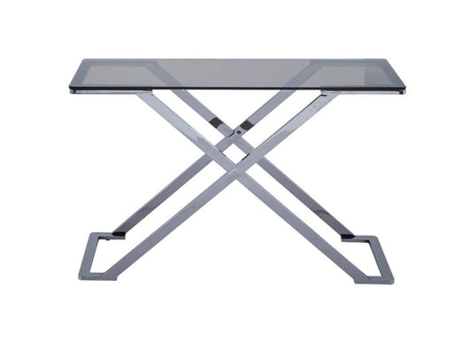 The Axel Grey Gunmetal Console Table