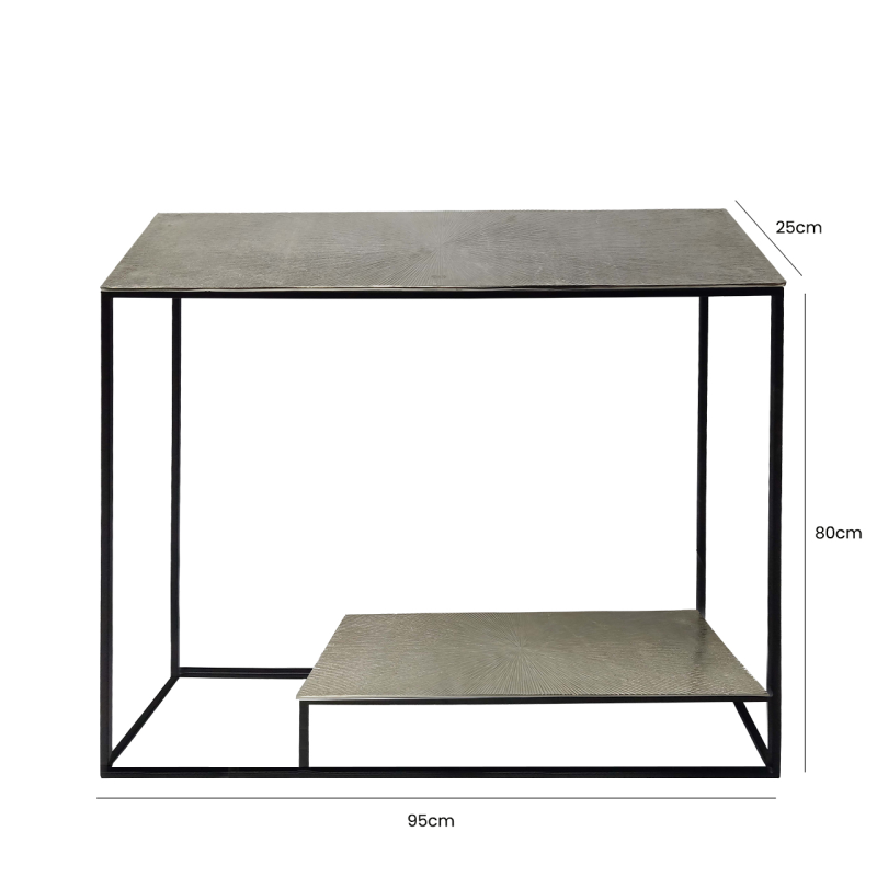 Black And Nickel Console Table