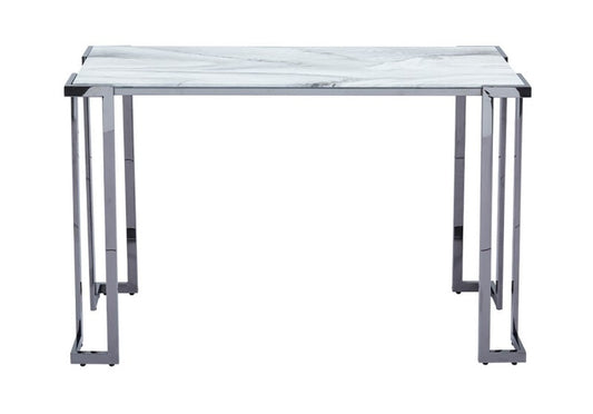 The Aamari Grey Gunmetal Console Table