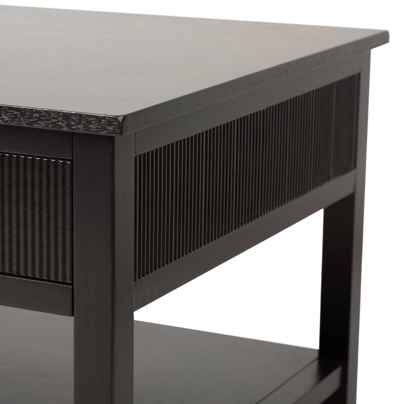 Black 2 Drawer Coffee Table