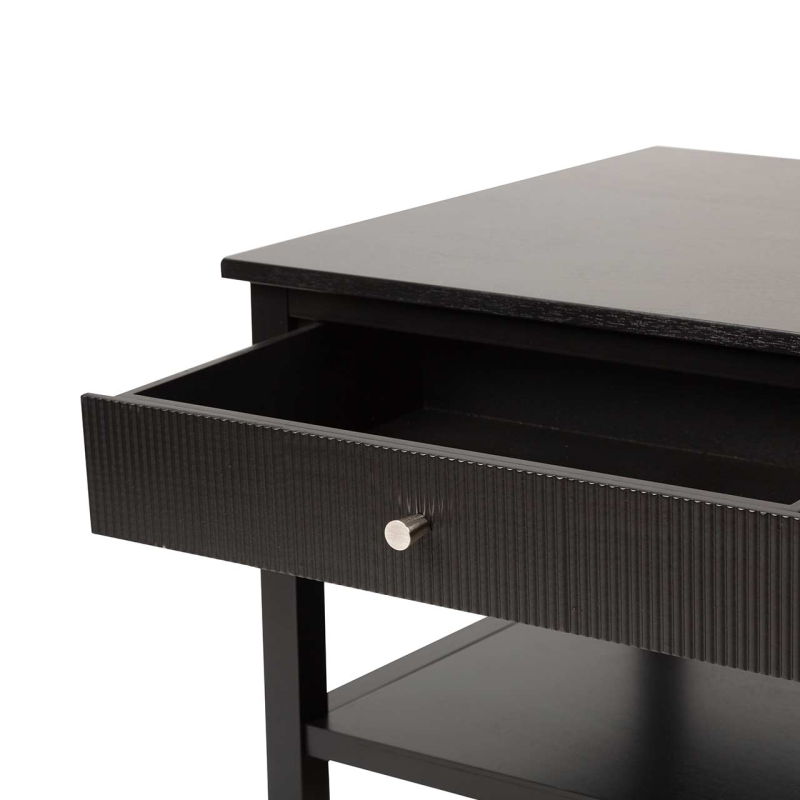Black 2 Drawer Coffee Table