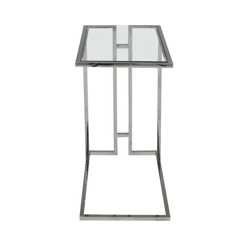 The C-shaped Stainless Steel Sofa Table