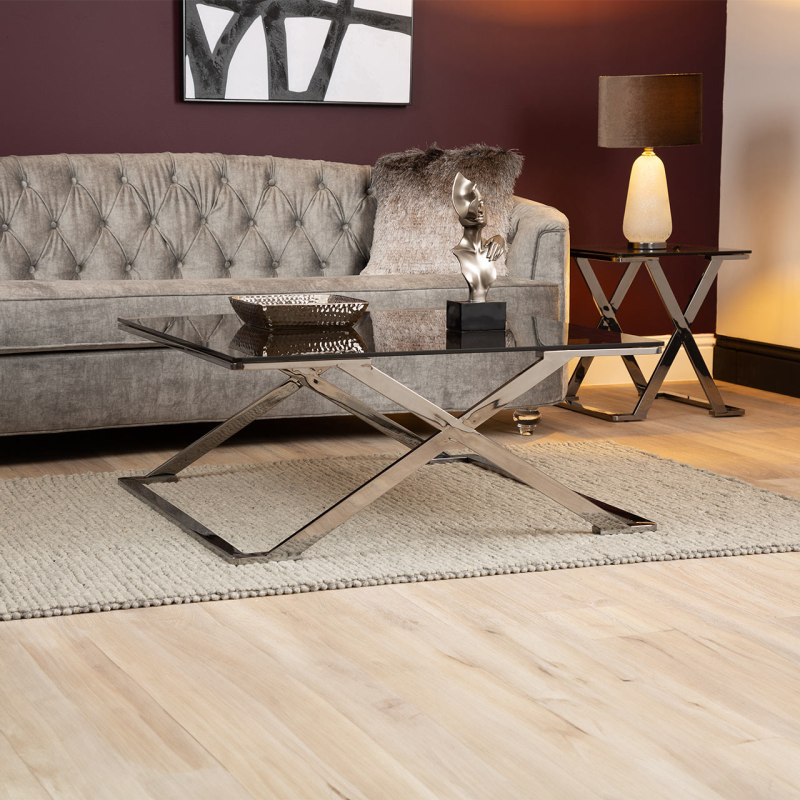 Axel Grey Gunmetal with Smoke Glass Coffee Table