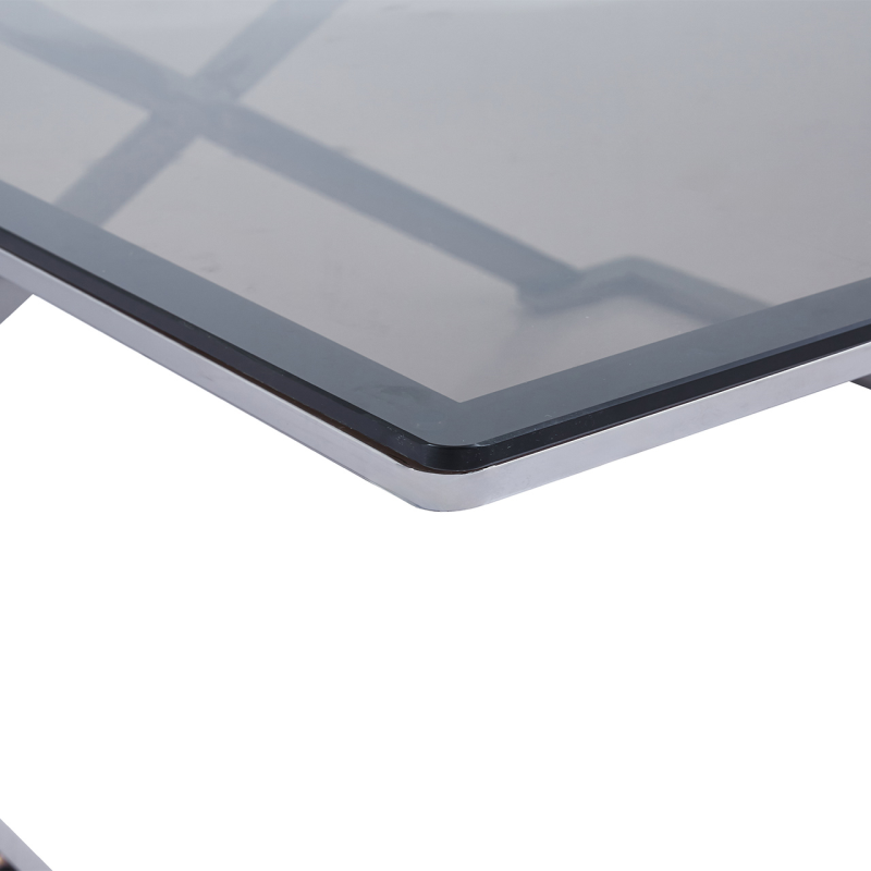 Axel Grey Gunmetal with Smoke Glass Coffee Table