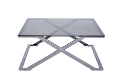 Axel Grey Gunmetal with Smoke Glass Coffee Table