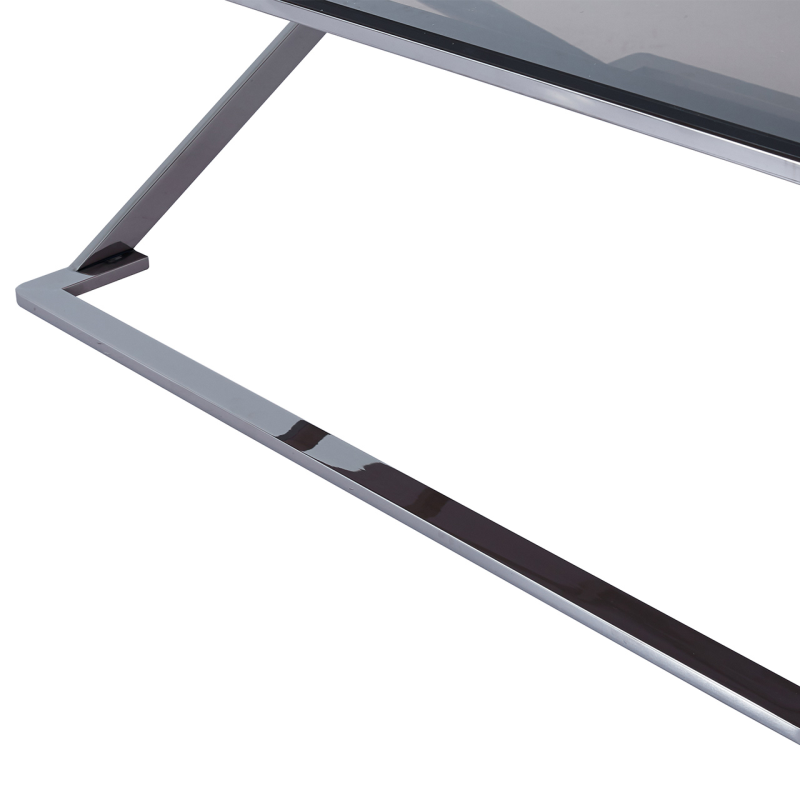 Axel Grey Gunmetal with Smoke Glass Coffee Table