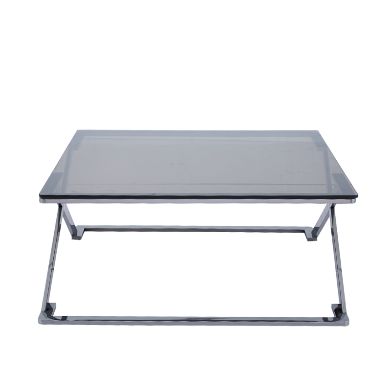 Axel Grey Gunmetal with Smoke Glass Coffee Table
