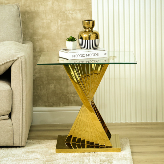 The Lucy Gold Metal End Table