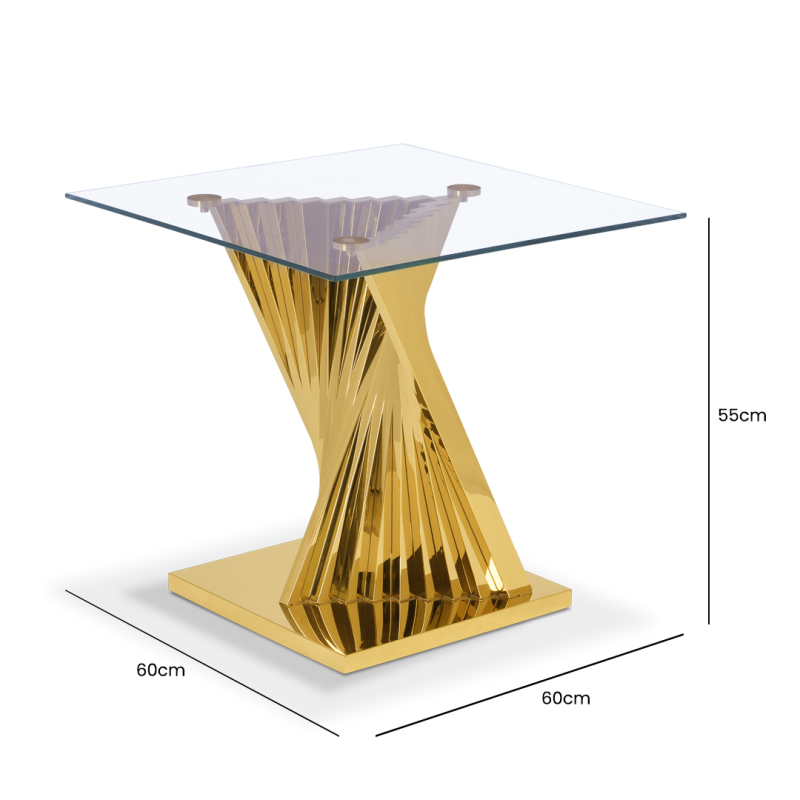 The Lucy Gold Metal End Table