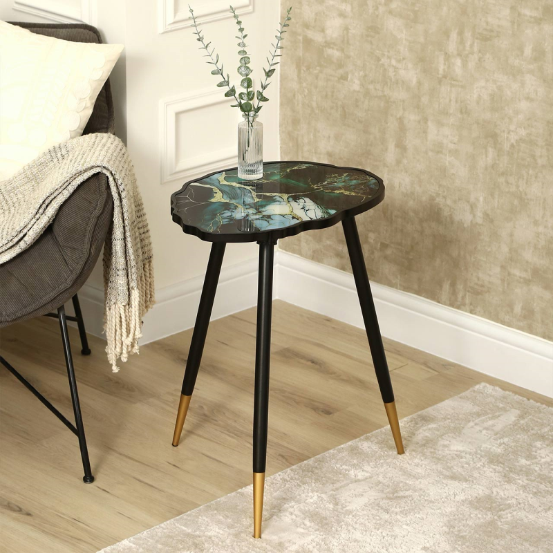 Teal Green End Table