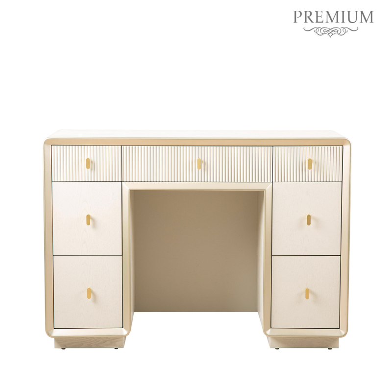 The Cream Elm 7 Drawer Dressing Table