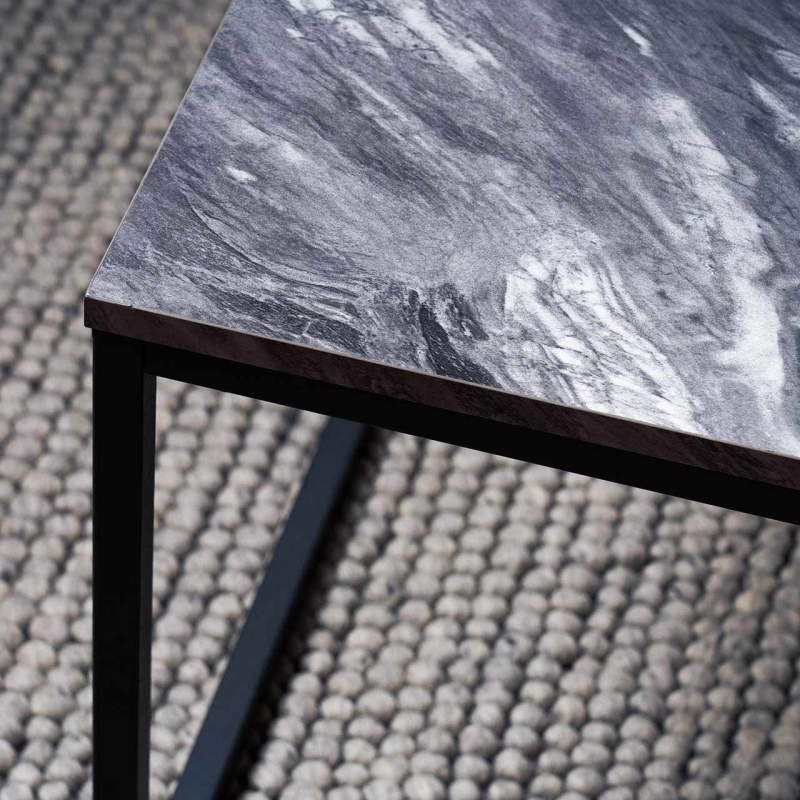 Alora Black Metal Coffee Table