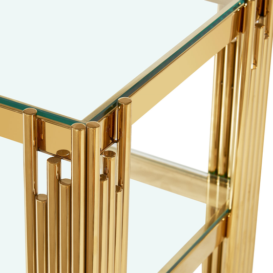 The Gold Steel Tubes Entertainment Unit