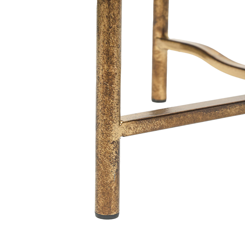 Antique Gold and Mirror Top Coffee Table