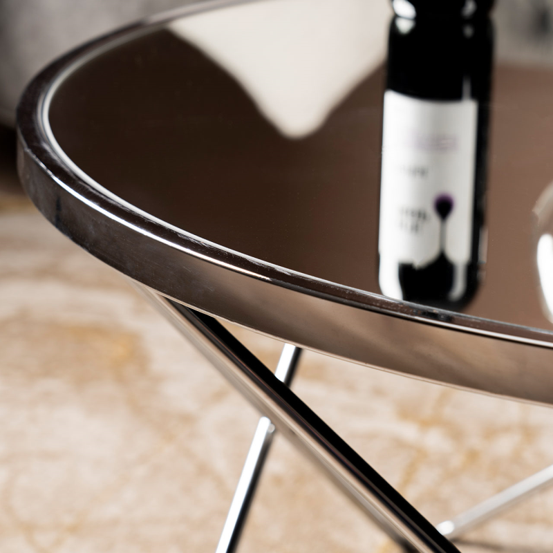 Chrome and Mirror Coffee Table