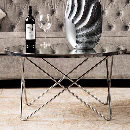 Chrome and Mirror Coffee Table