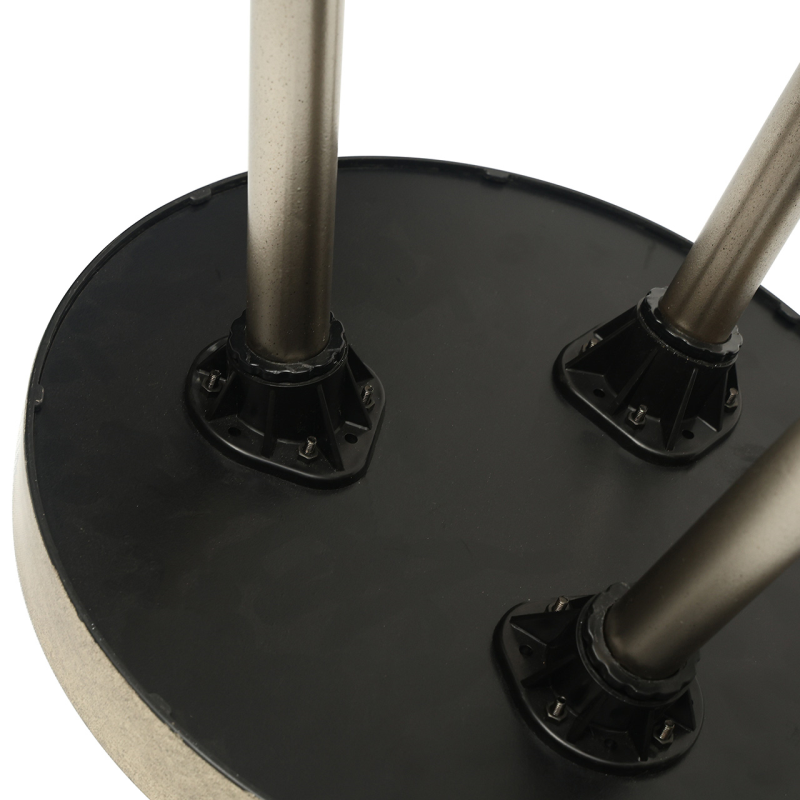 Set of 2 Champagne Nesting Table with Leaves Design KD Legs