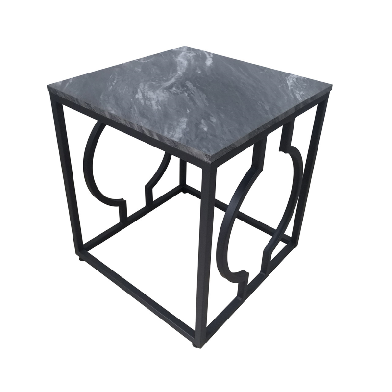 Alora Black Metal End Table