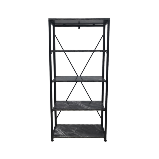 138cm 5-Tier Black Display Unit