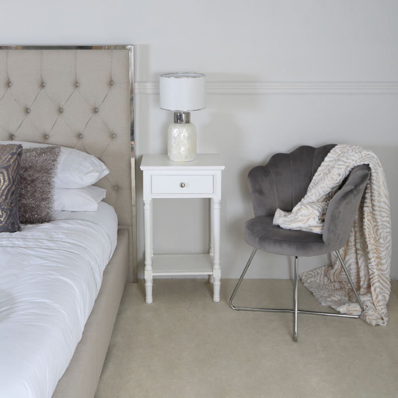 White telephone table