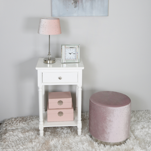 White telephone table
