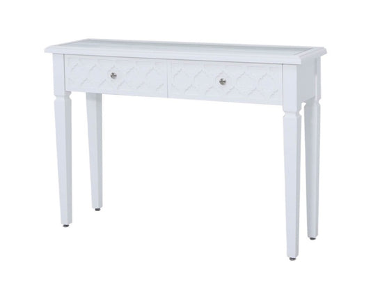 Casablanca White Wood Console Table
